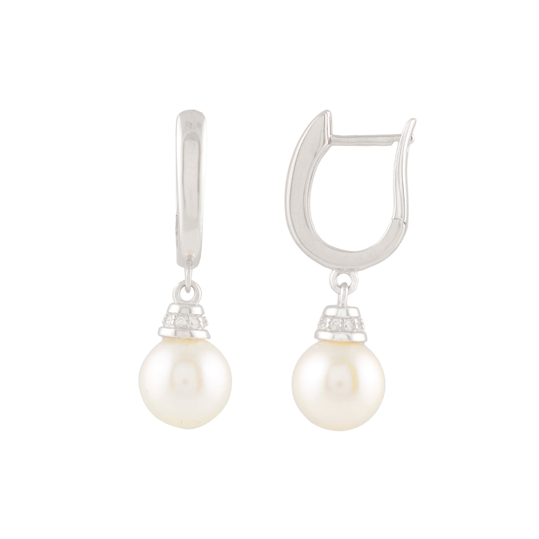 Pearl Glint (Pearl Hoop Earrings)
