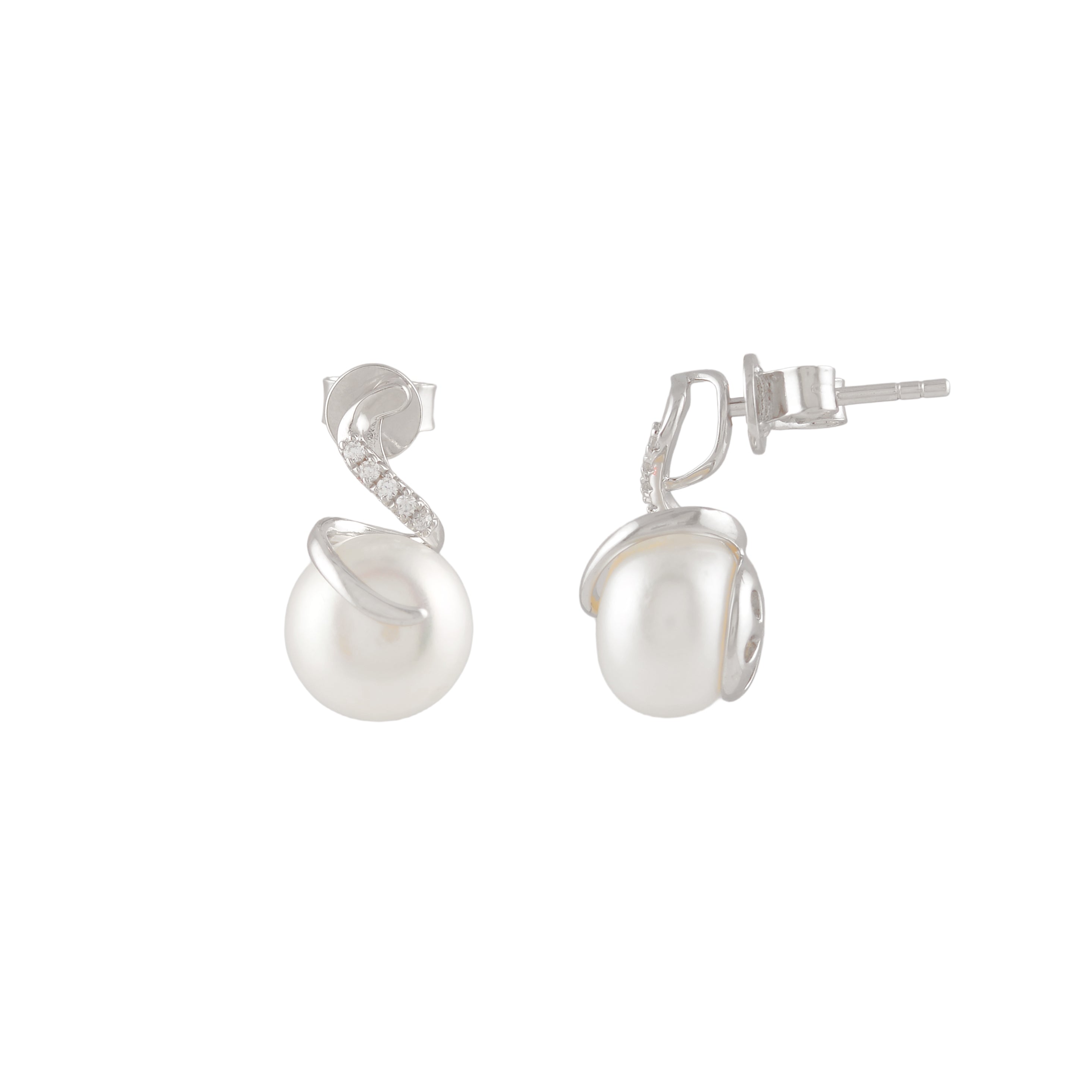 Pearl Embrace ( Pearl Drop Earrings)