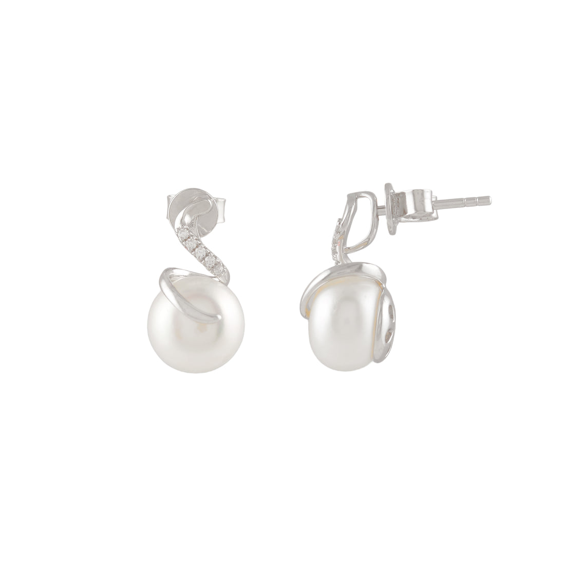 Pearl Embrace ( Pearl Drop Earrings)