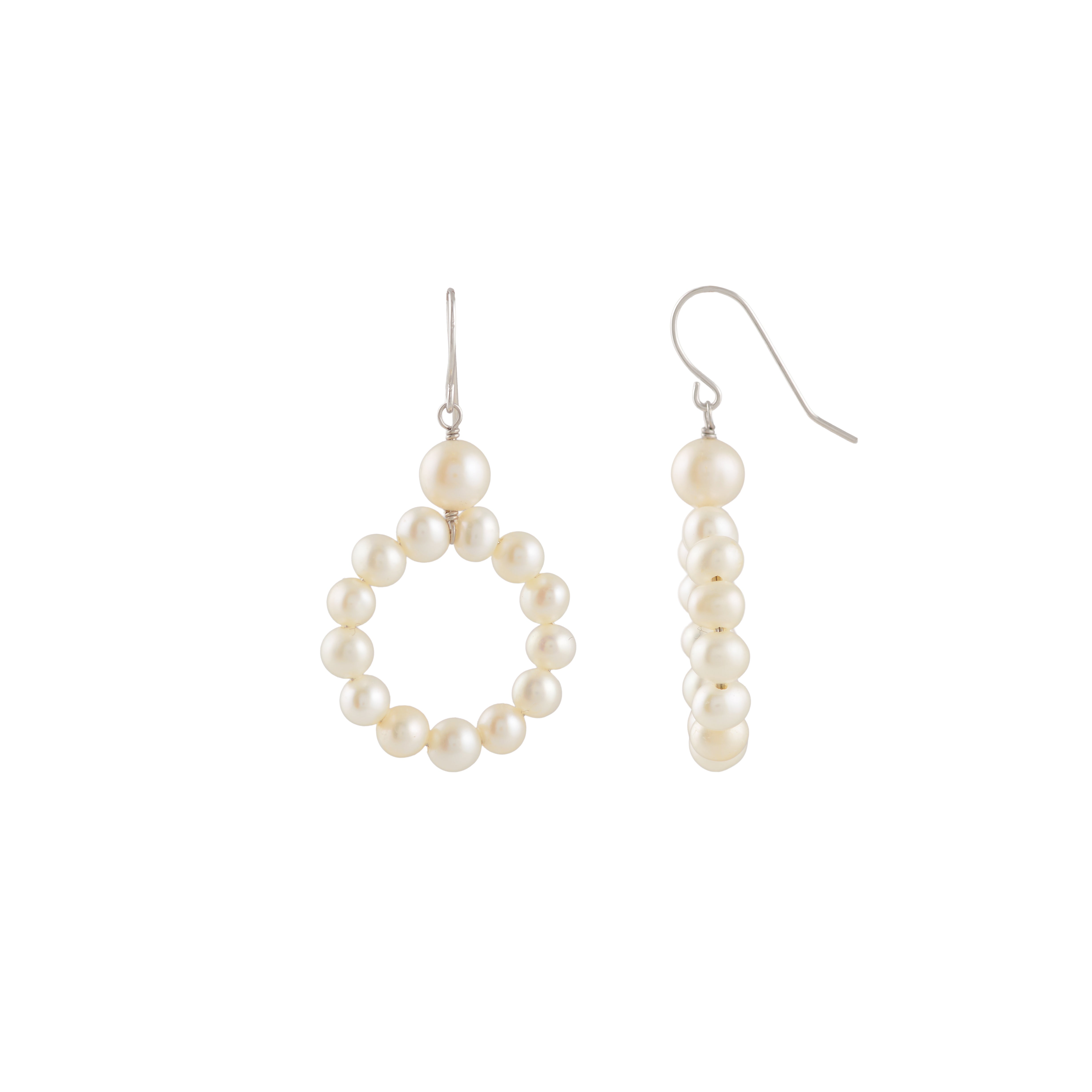Pearl Hoop Drop (Pearl Drop Earrings)