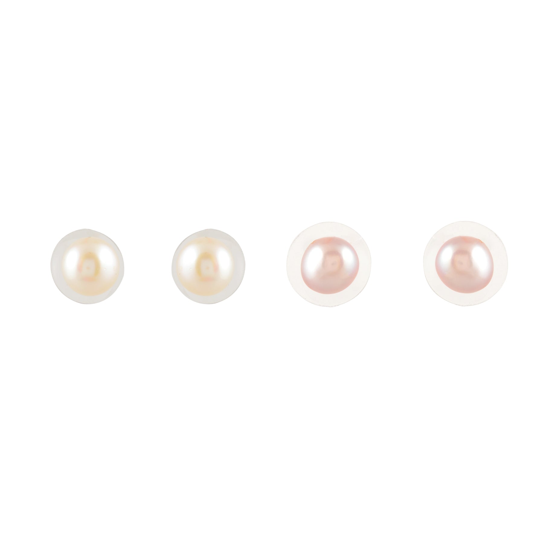 Signature White & Pink Pearl Stud Set