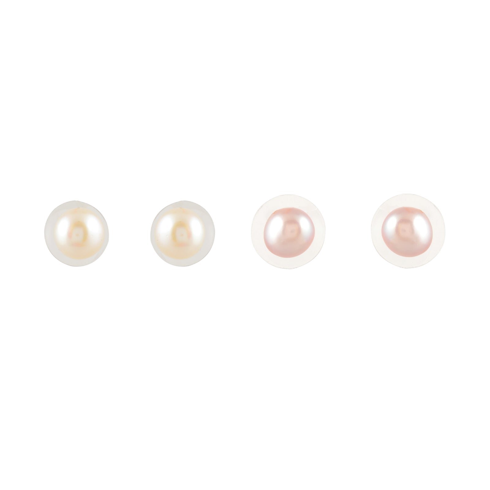 Signature White & Pink Pearl Stud Set