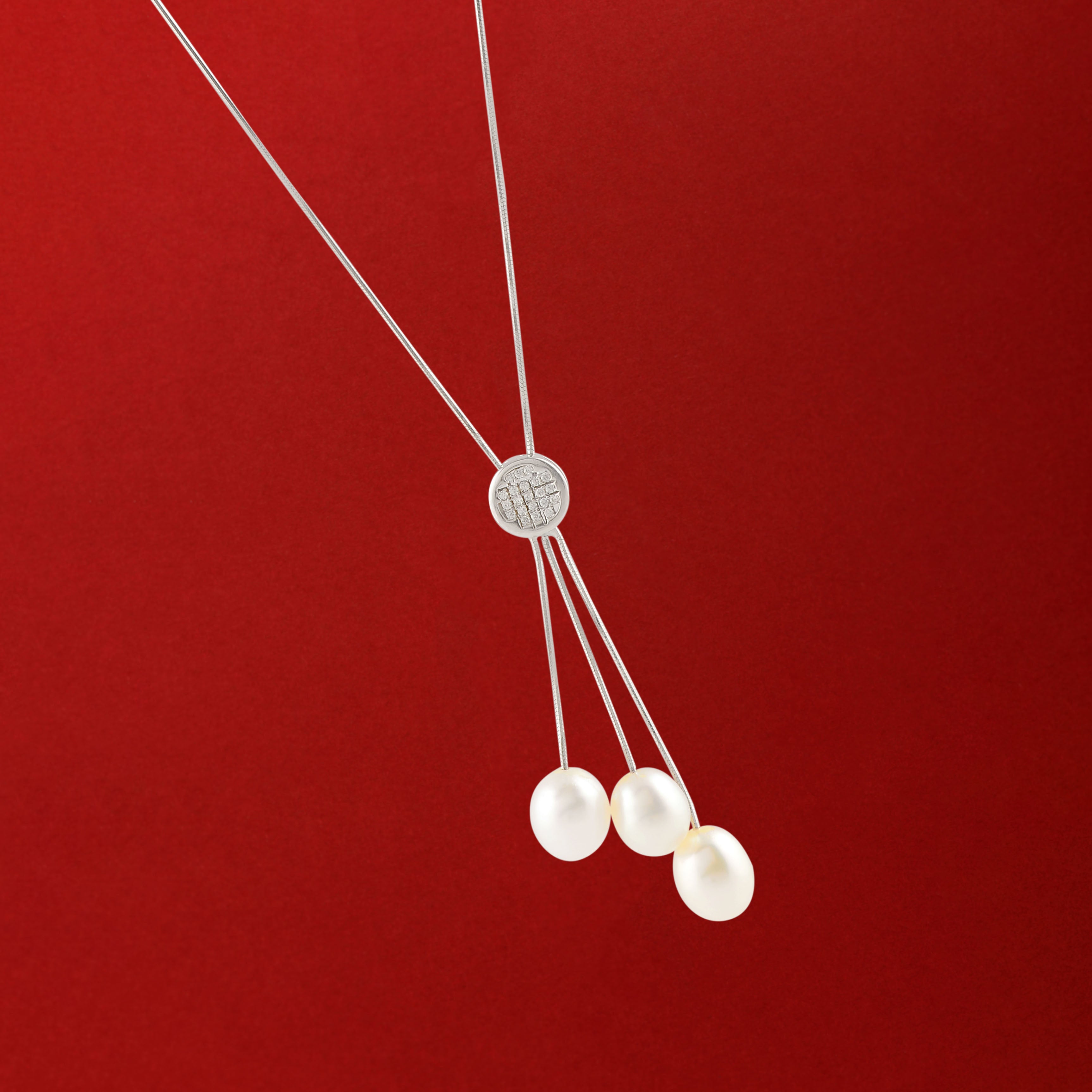 Triple Drop (Pearl Pendant Necklace)