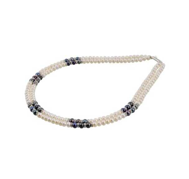 2-Layered White Freshwater Pearl Necklace