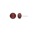 Chocolate Pearl Stud Earrings (Freshwater Button Pearl Stud Earrings in Alloy)