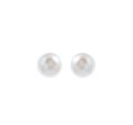 Fresh Water Button White Color Pearl Stud Earrings JPT10384