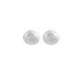 Fresh Water Button White Color Pearl Earrings JP0244