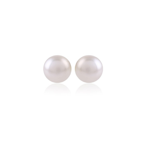 White Pearls Earstuds in Silver
