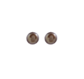 Elegant Brown Button Freshwater Pearl Stud Earrings – Classic & Timeless
