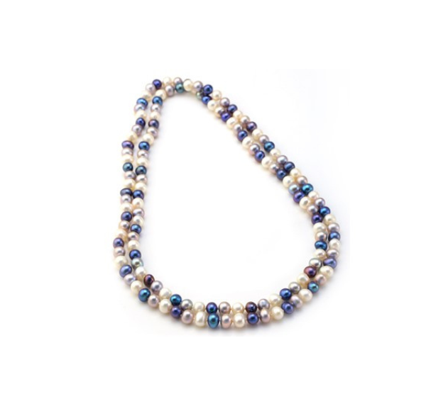2-Line Multicolor Freshwater Seed Pearl Necklace