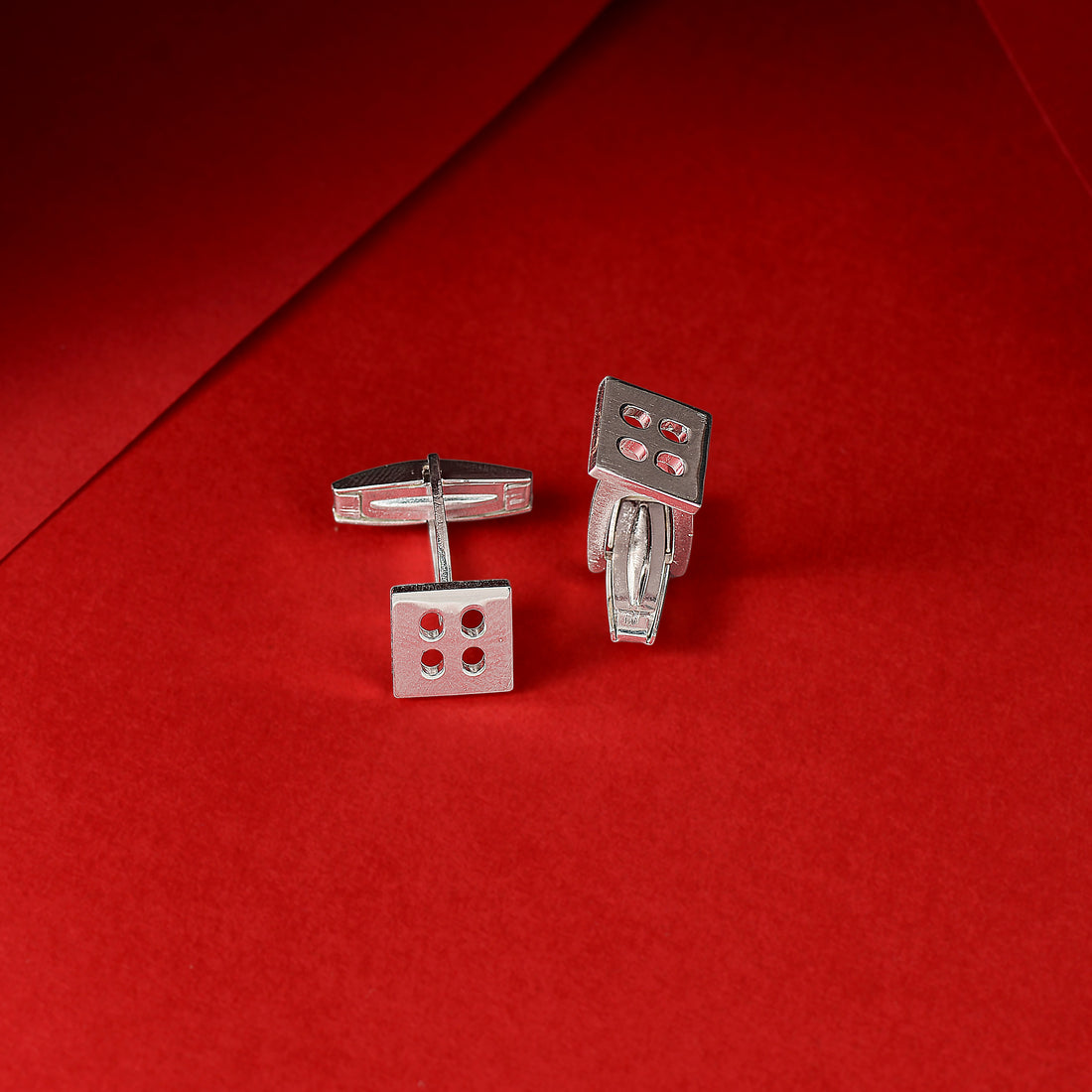 Dot Squar Cufflinks (Silver Cufflinks)