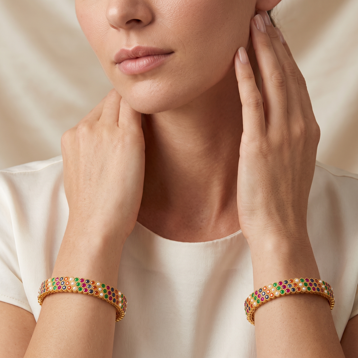 Navratan pattern bangle