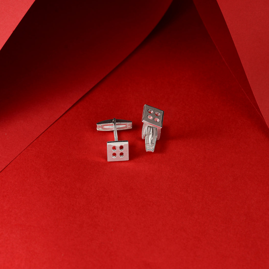 Dot Squar Cufflinks (Silver Cufflinks)