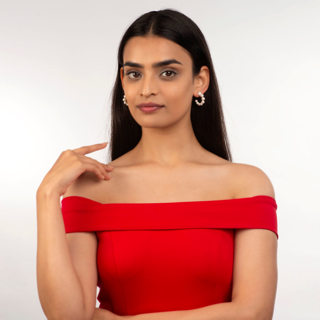 Pearl Stack (Pearl Hoop Earrings)