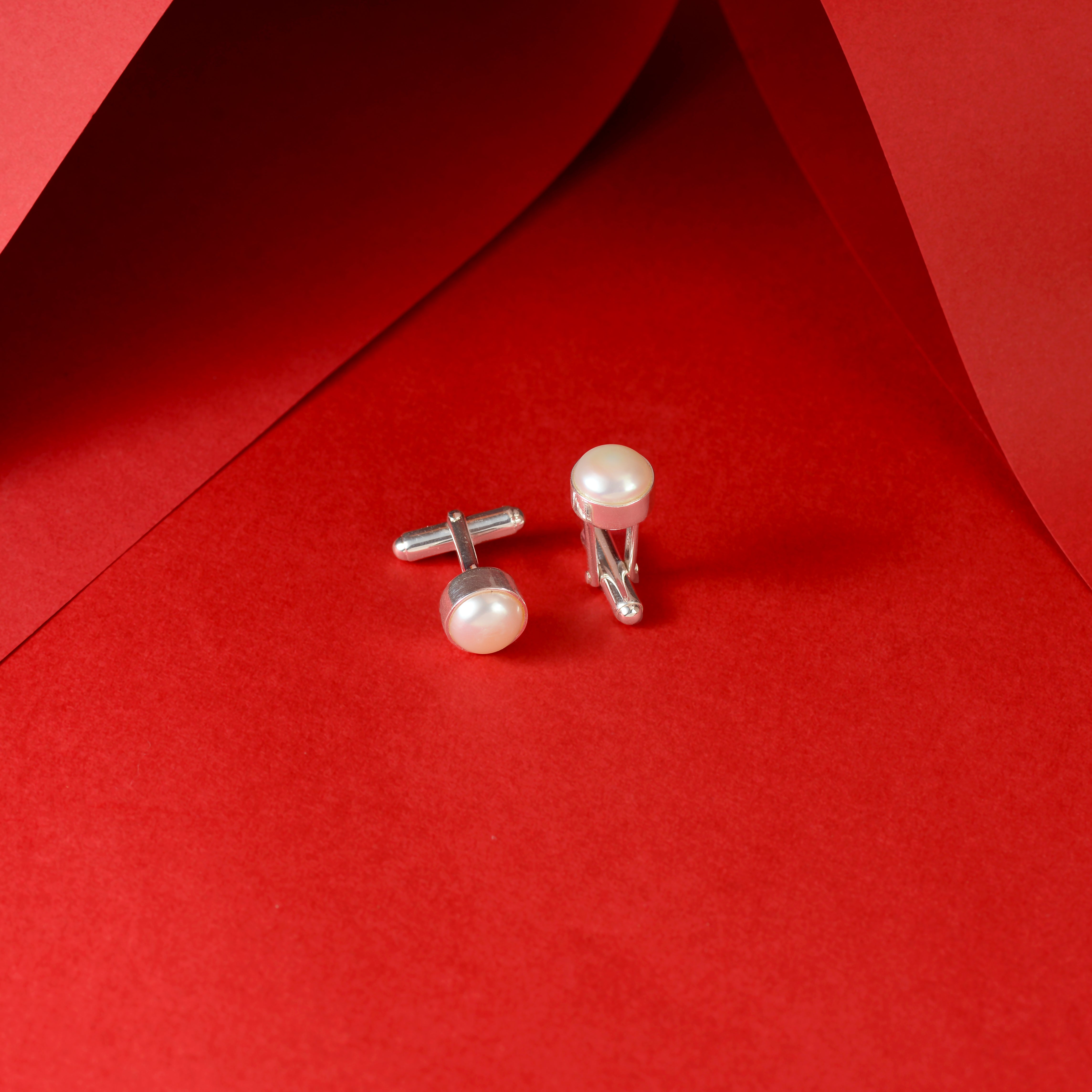 Pearl Round cufflinks (Pearl Cufflinks)