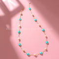18K Gold Turquoise Pearl Necklace