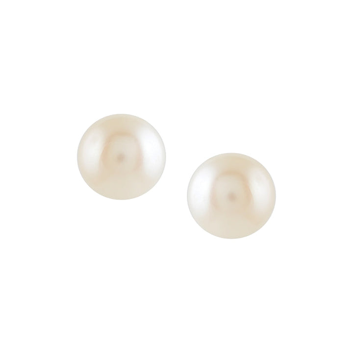 White Pearl Necklace with Matching Stud Earrings - Krishna Jewellers Pearls and Gems