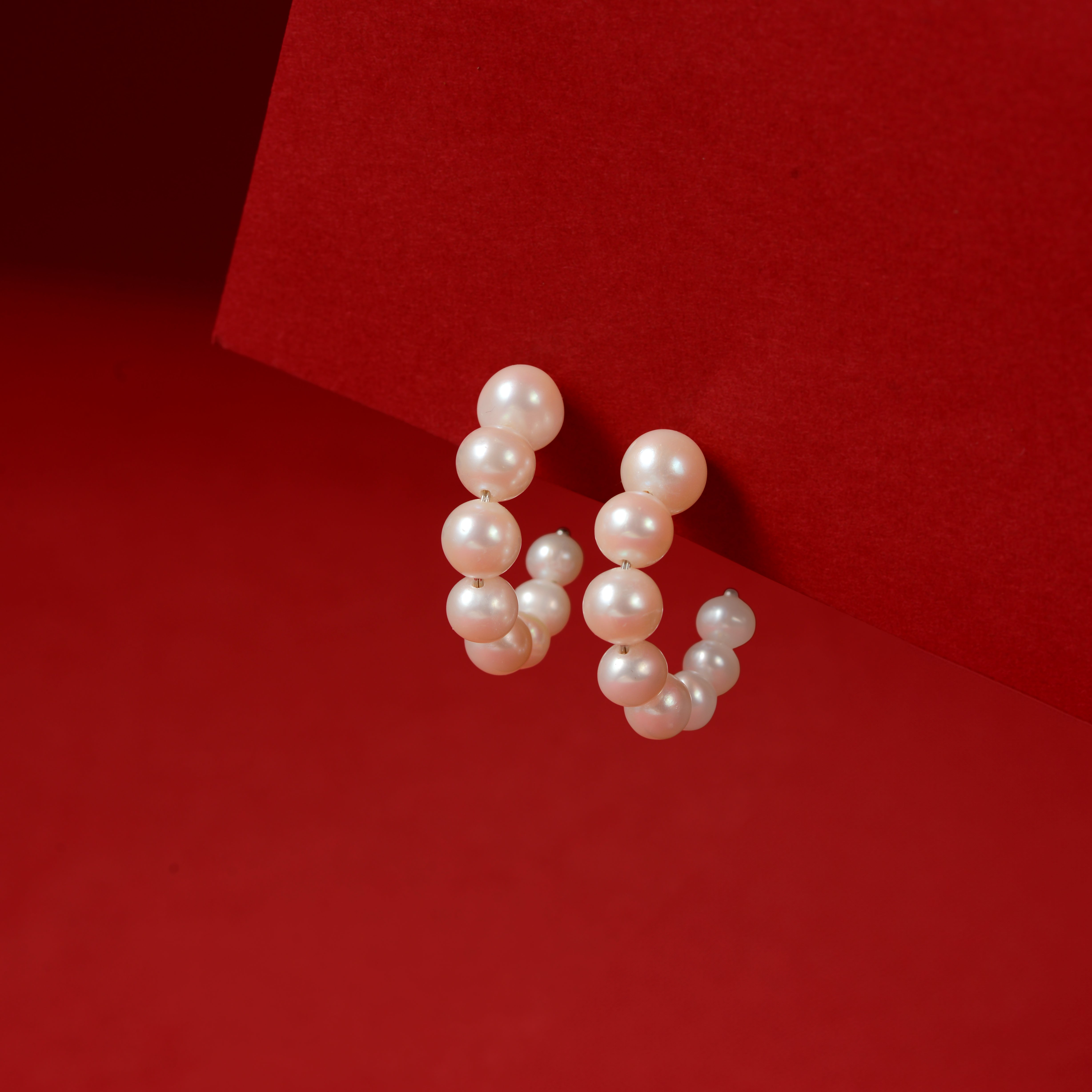 Pearl Stack (Pearl Hoop Earrings)