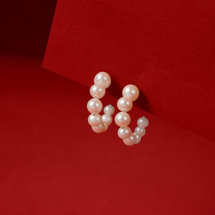 Pearl Stack (Pearl Hoop Earrings)