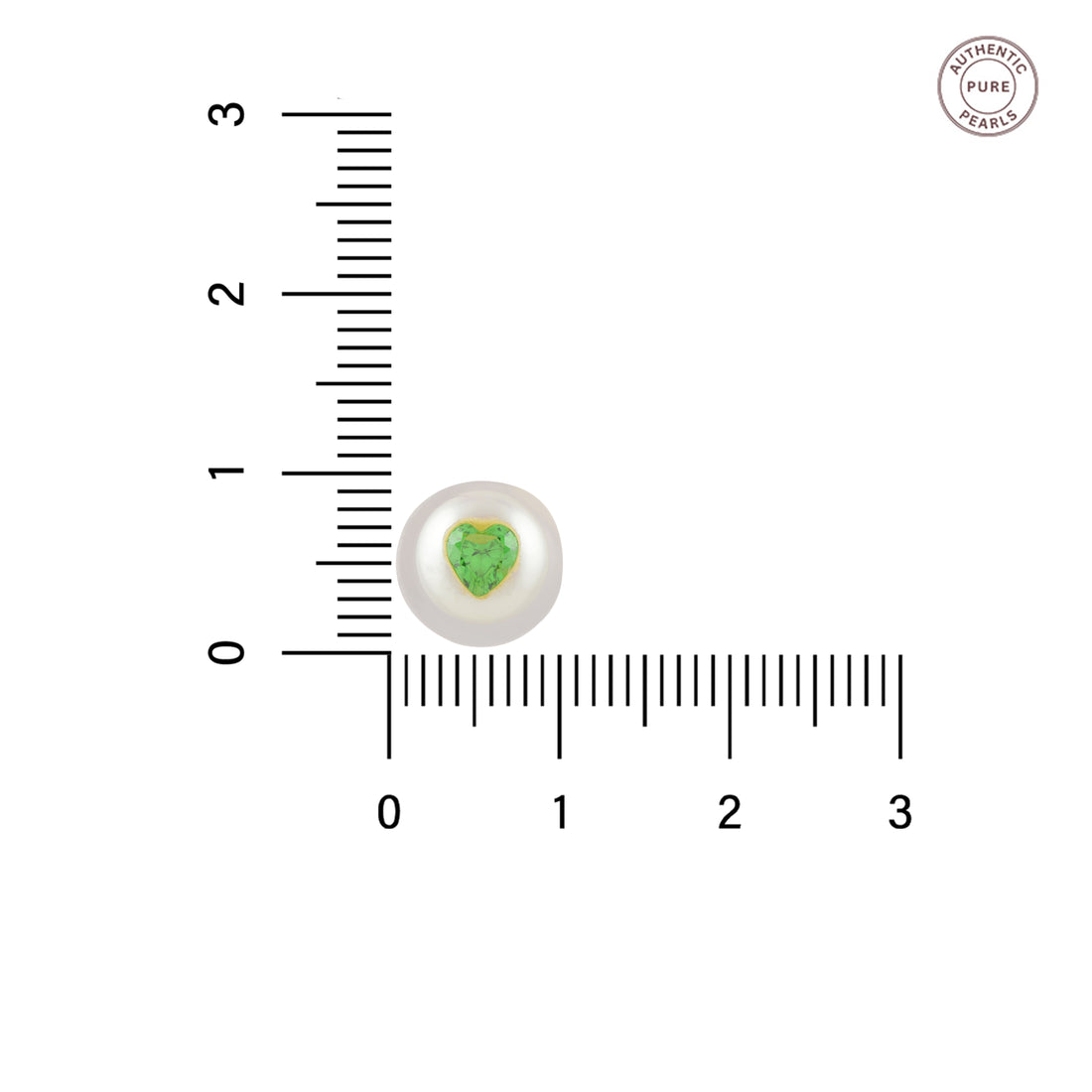 Jade Heart Pearl Studs ( Green Heart CZ Button Pearl Stud Earrings )
