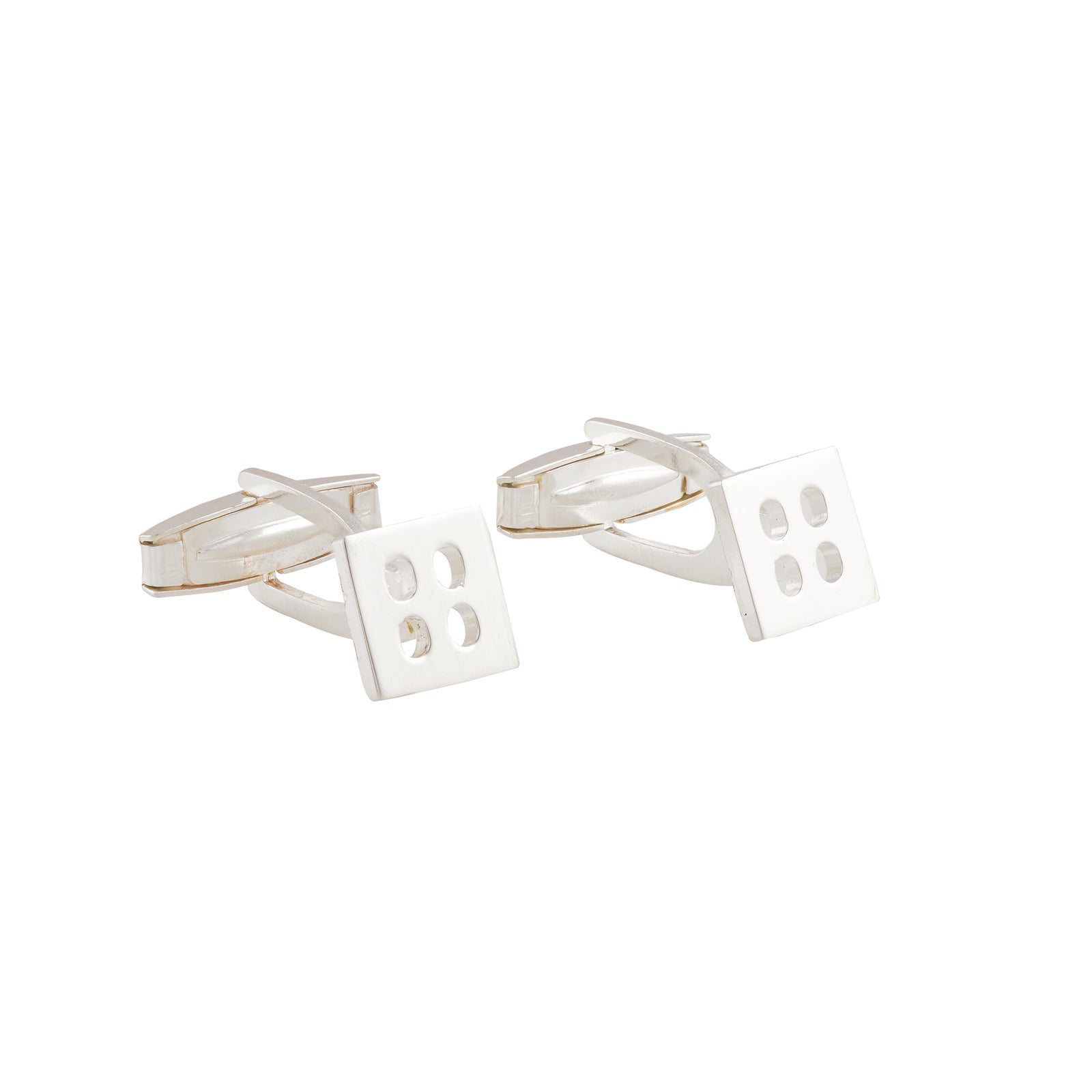 Dot Squar Cufflinks (Silver Cufflinks)