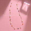 18K Gold Stone Necklace with Elegant Finish