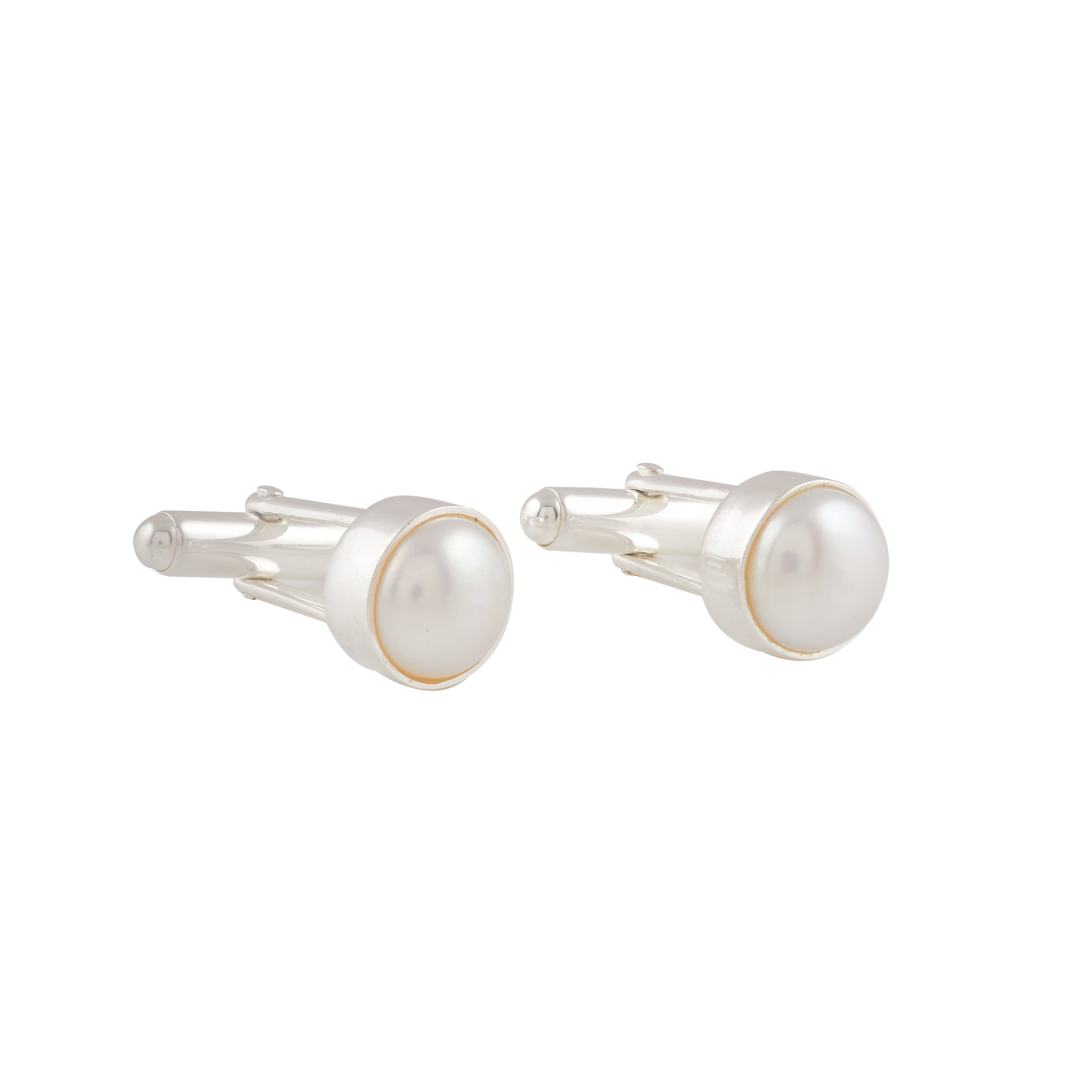 Pearl Round cufflinks (Pearl Cufflinks)