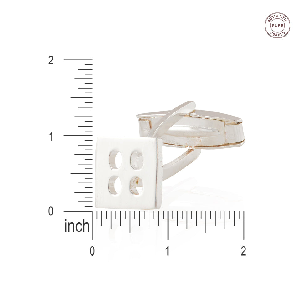 Dot Squar Cufflinks (Silver Cufflinks)