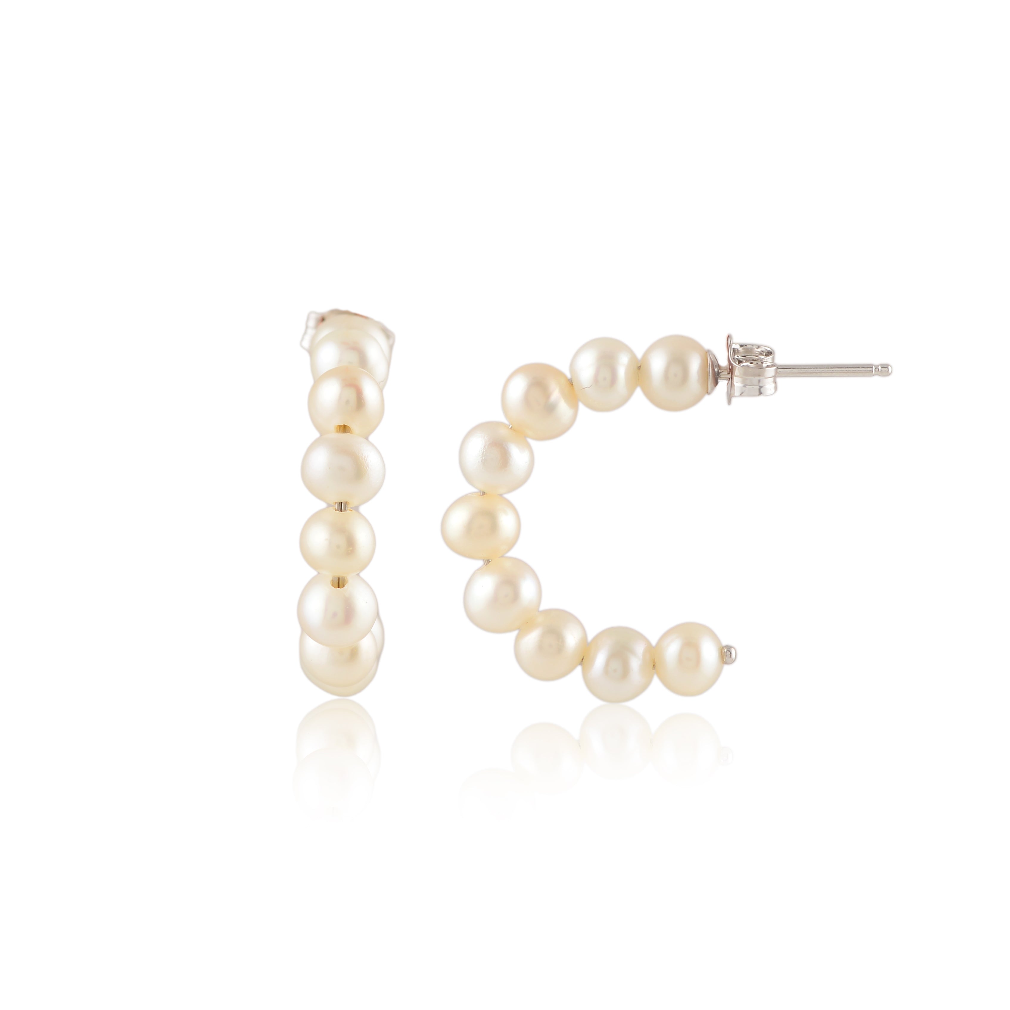 Pearl Stack (Pearl Hoop Earrings)