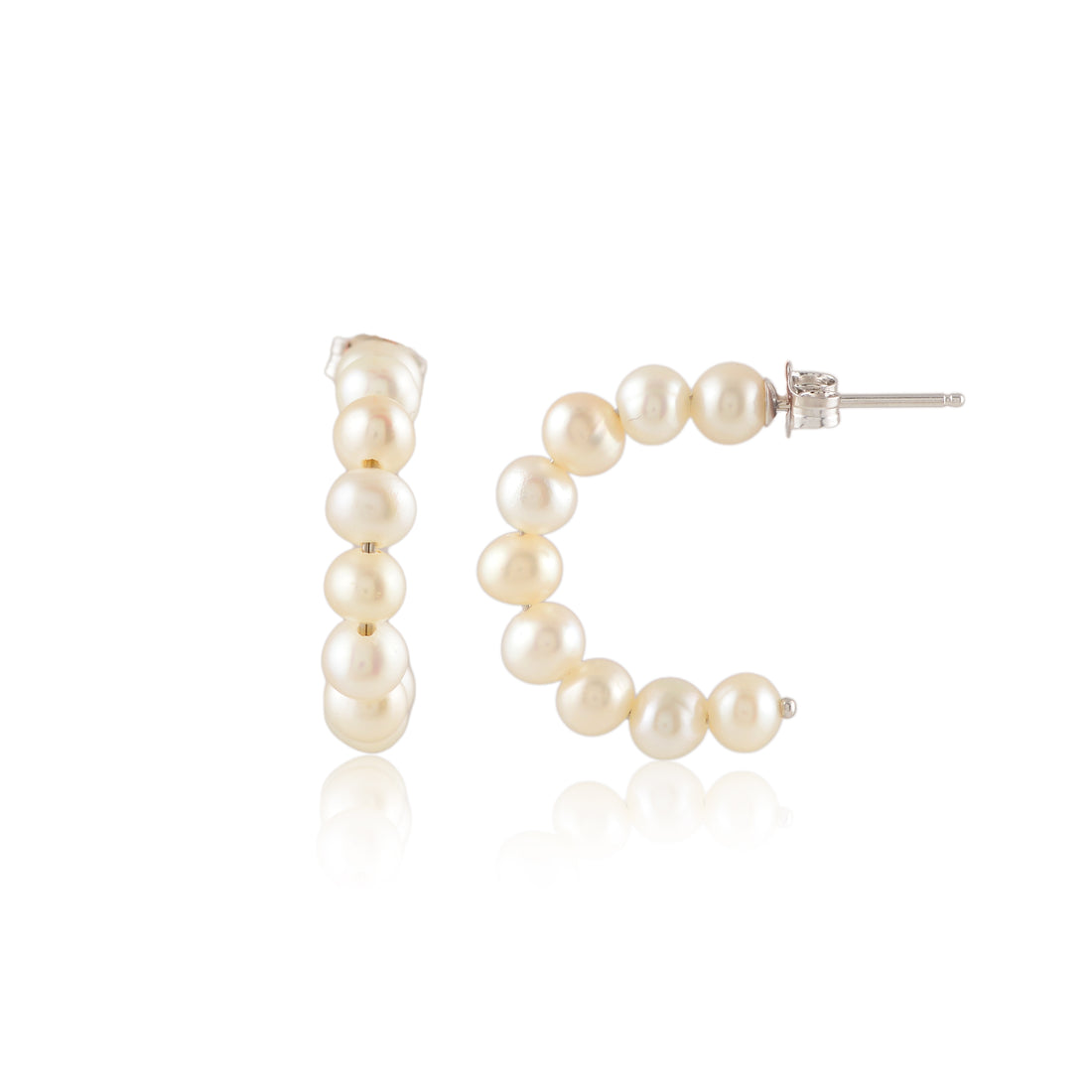 Pearl Stack (Pearl Hoop Earrings)