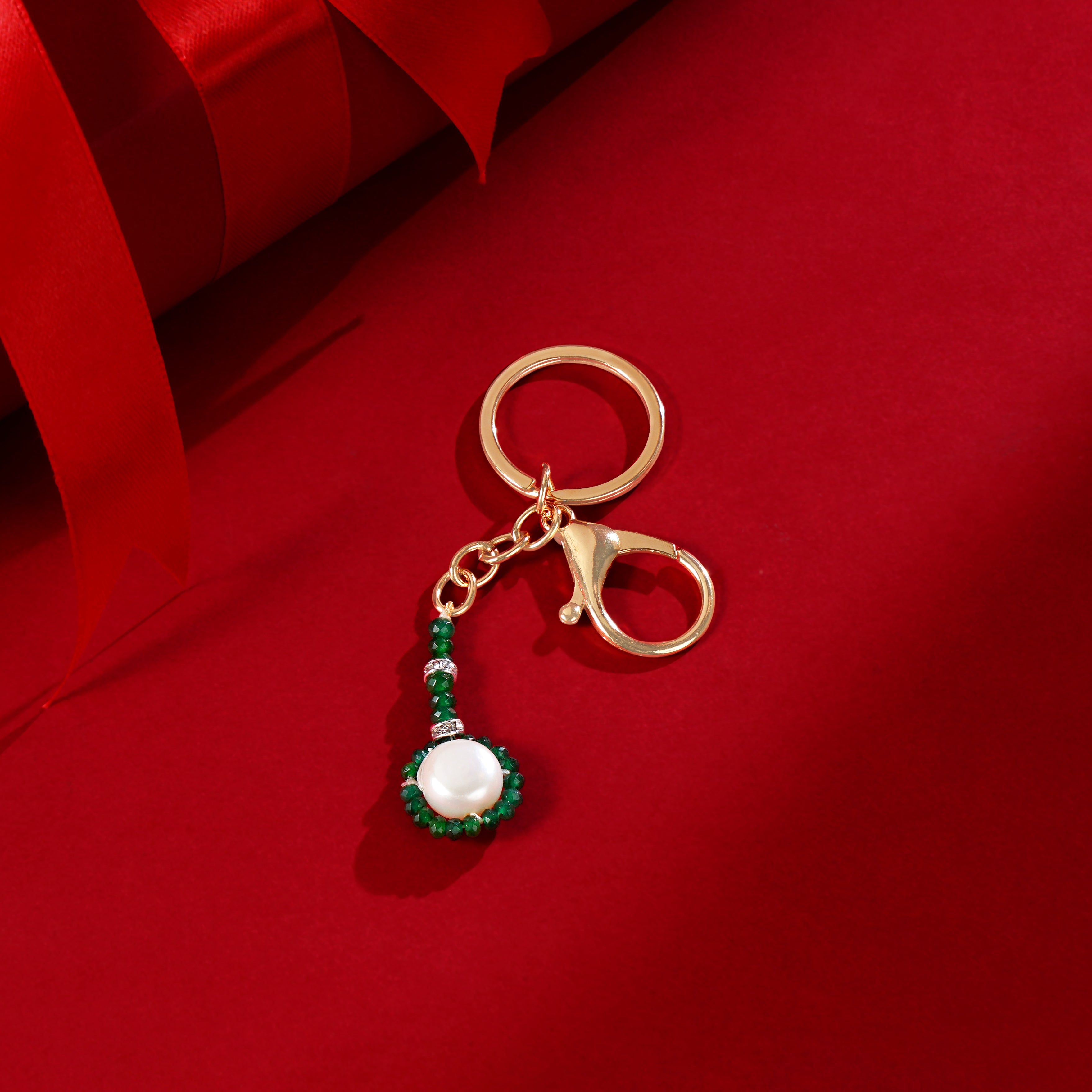 Luxury Pearl Beaded Keychain | Elegant Gift Accessory