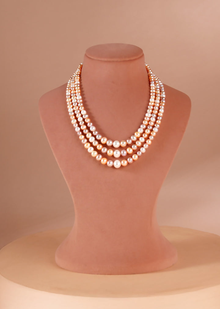 Freshwater Pearl Layered Mala in Timeless Elegance