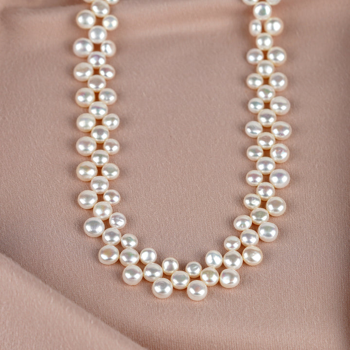 Shining Grace Button Pearl Bracelet - Krishna Pearls