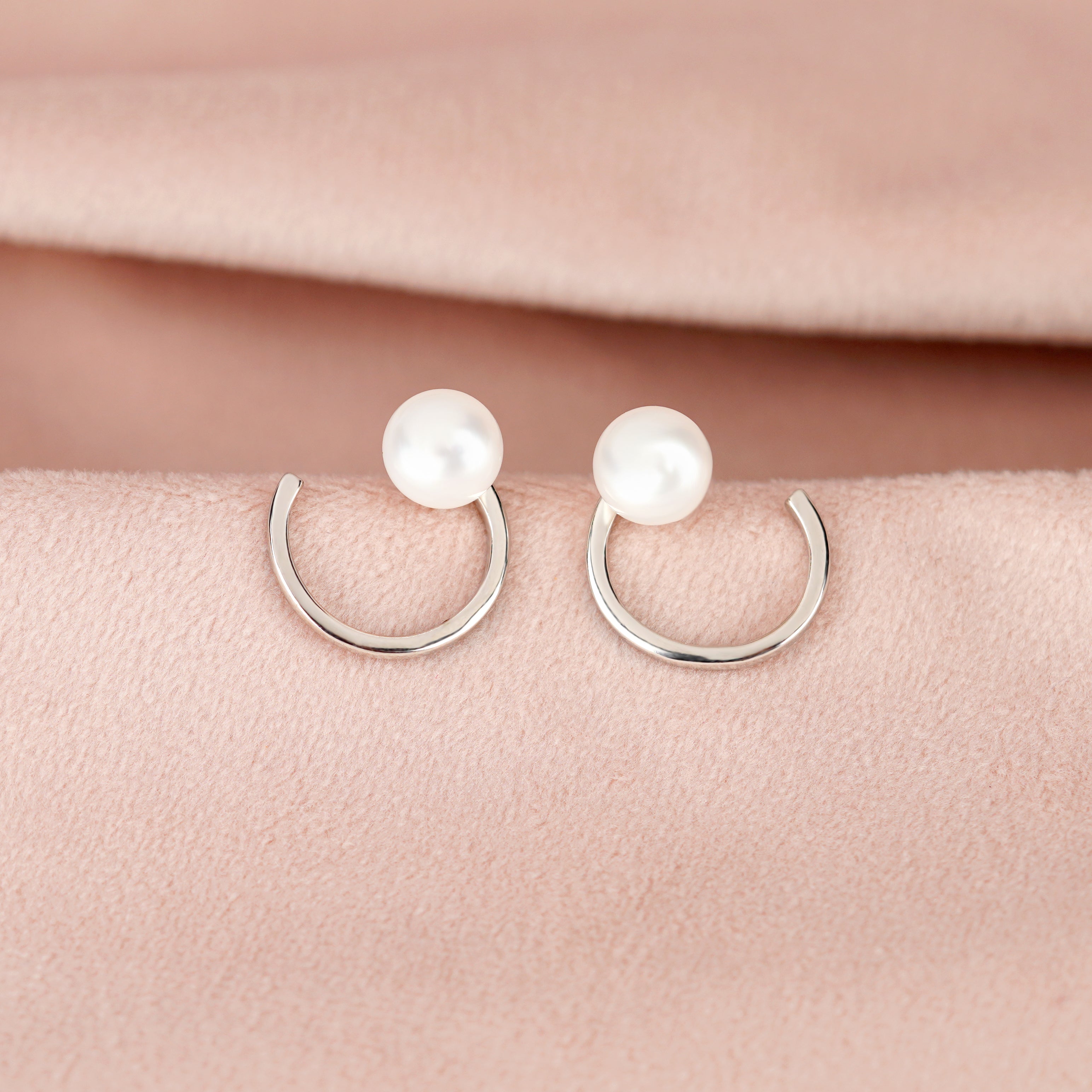 Graceful Pearl Stud Earrings - Krishna Jewellers Pearls and Gems