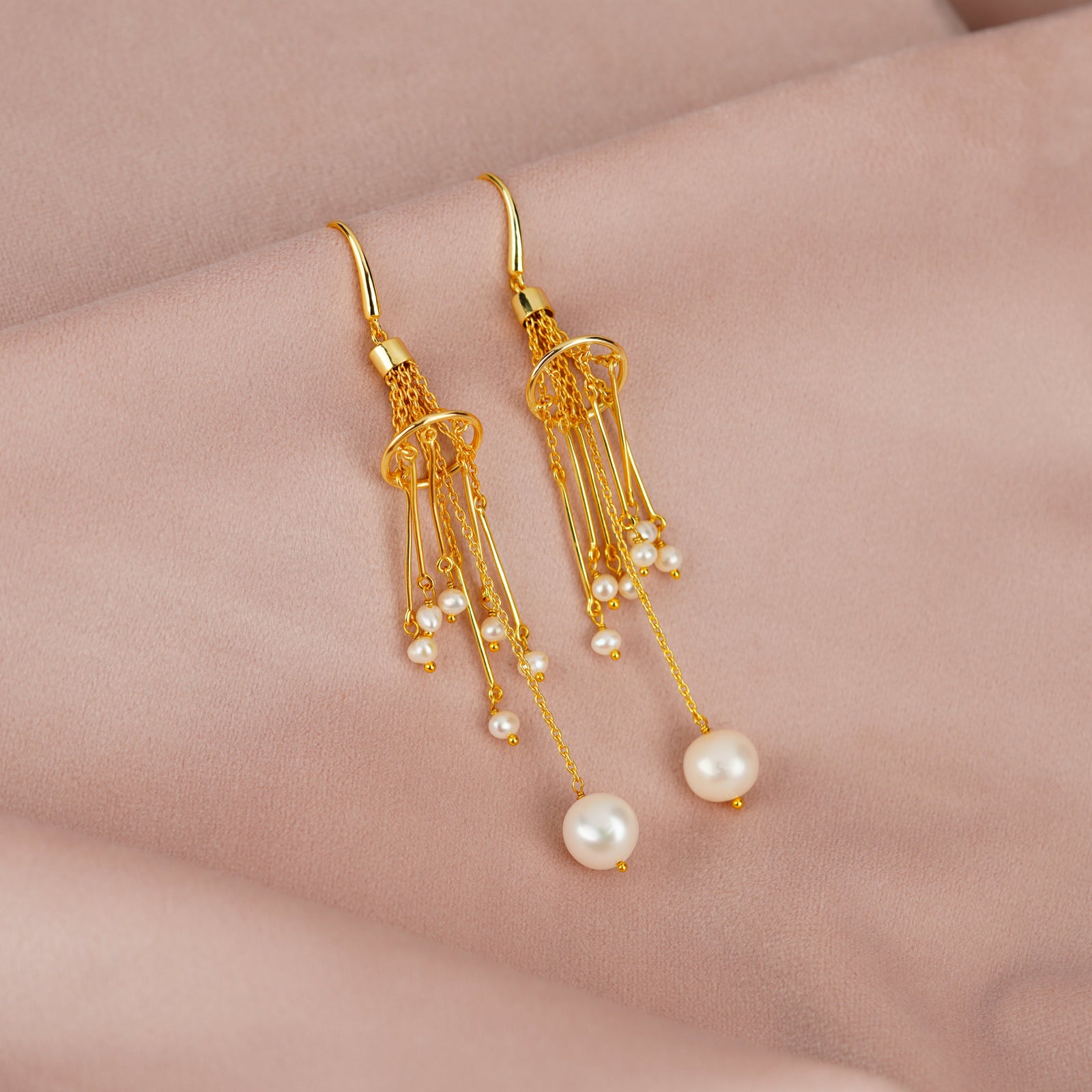 Regal Pearl Jhoomar Earrings - Krishna Jewellers Pearls and Gems