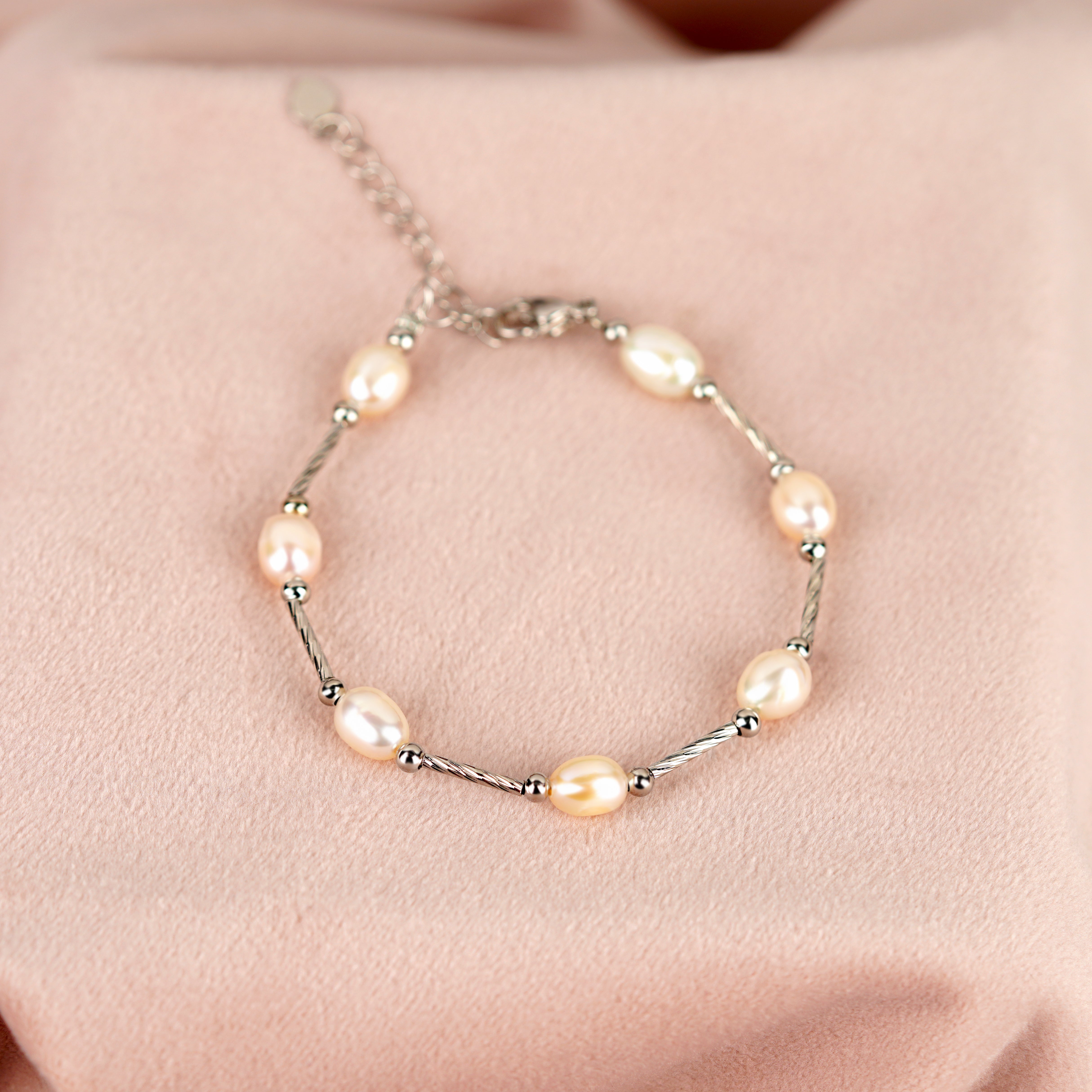 Single strand pearl bracelet - Krishna Pearls
