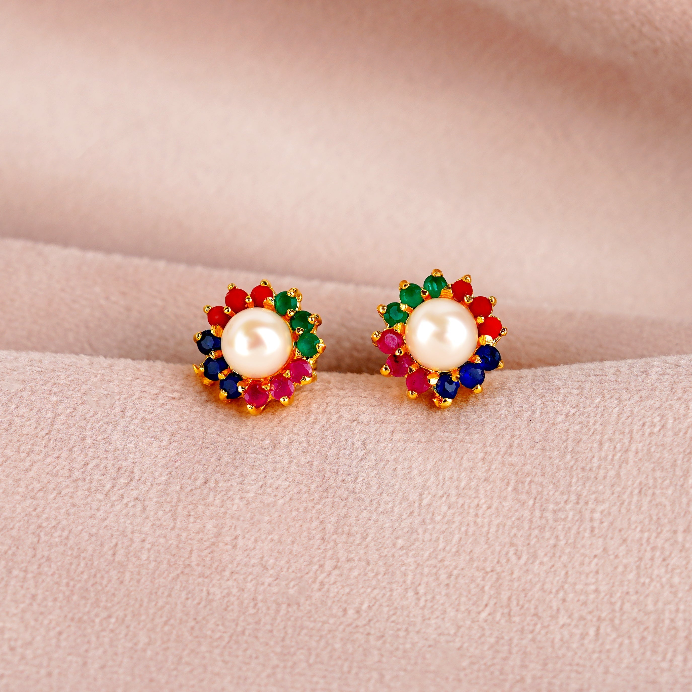 Fancy Color Pearl Stud - Krishna Jewellers Pearls and Gems