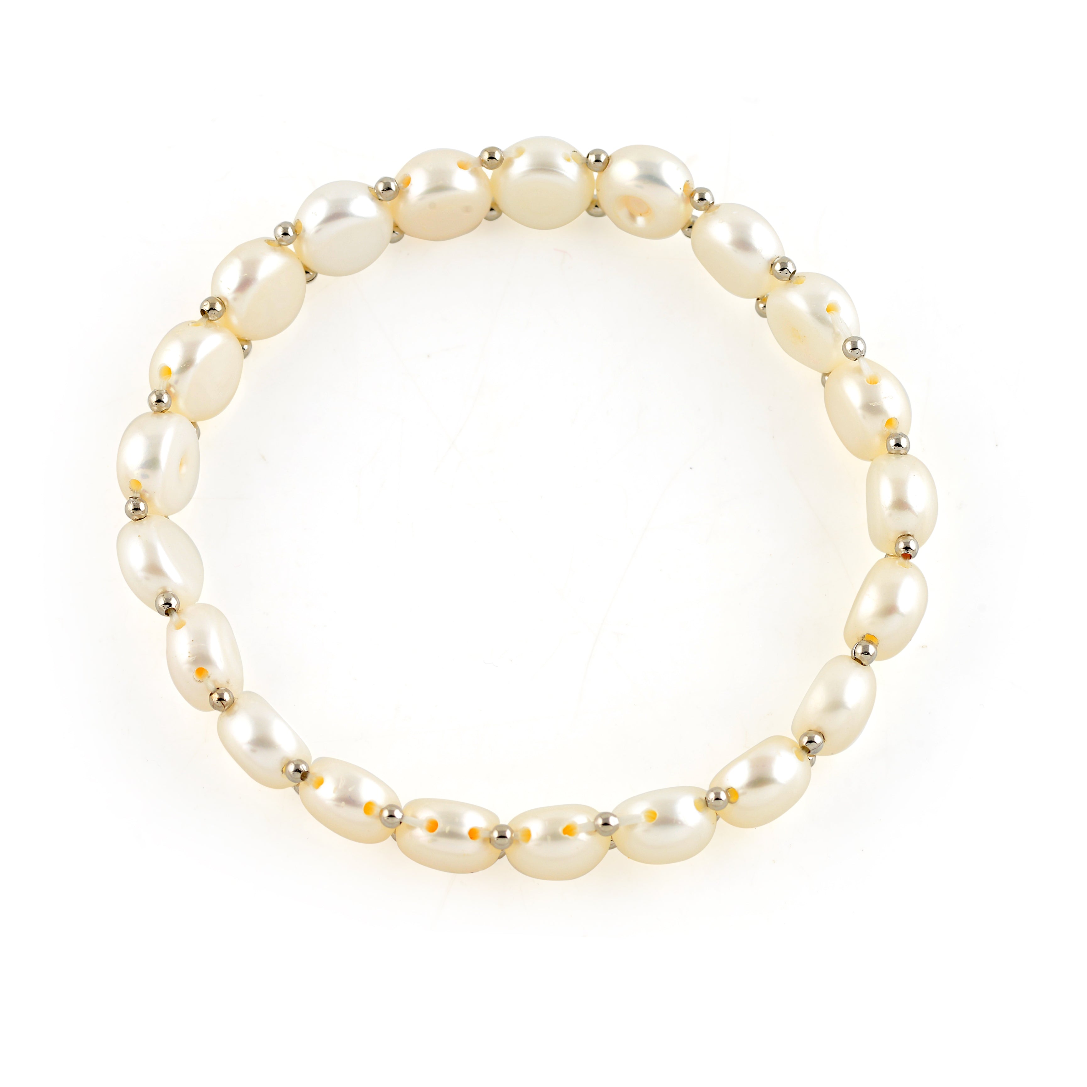 Freshwater Pearl button bracelet that shines - Krishna Pearls