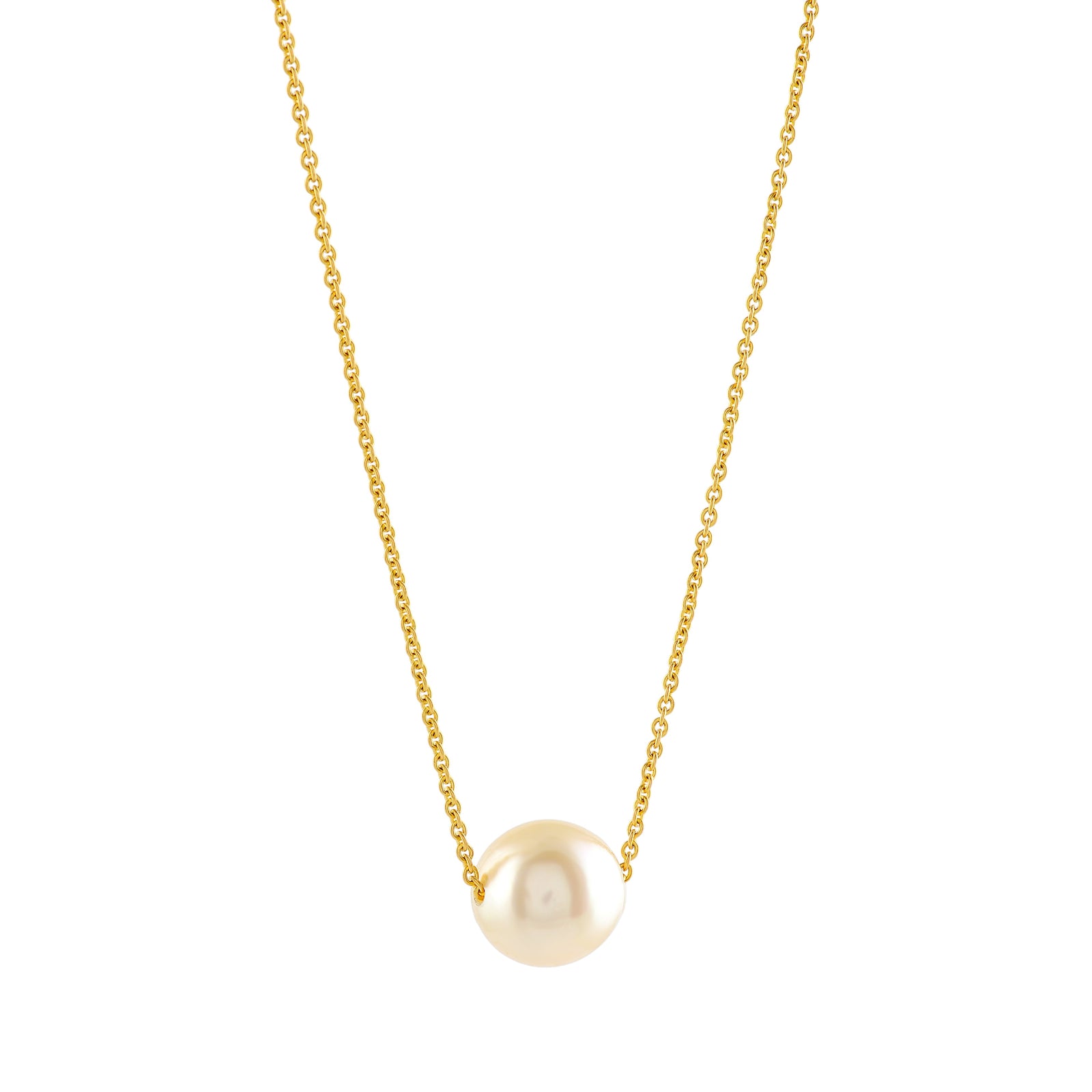 22k Gold Chain Adorned with South Sea Pearl - Krishna Jewellers Pearls and Gems