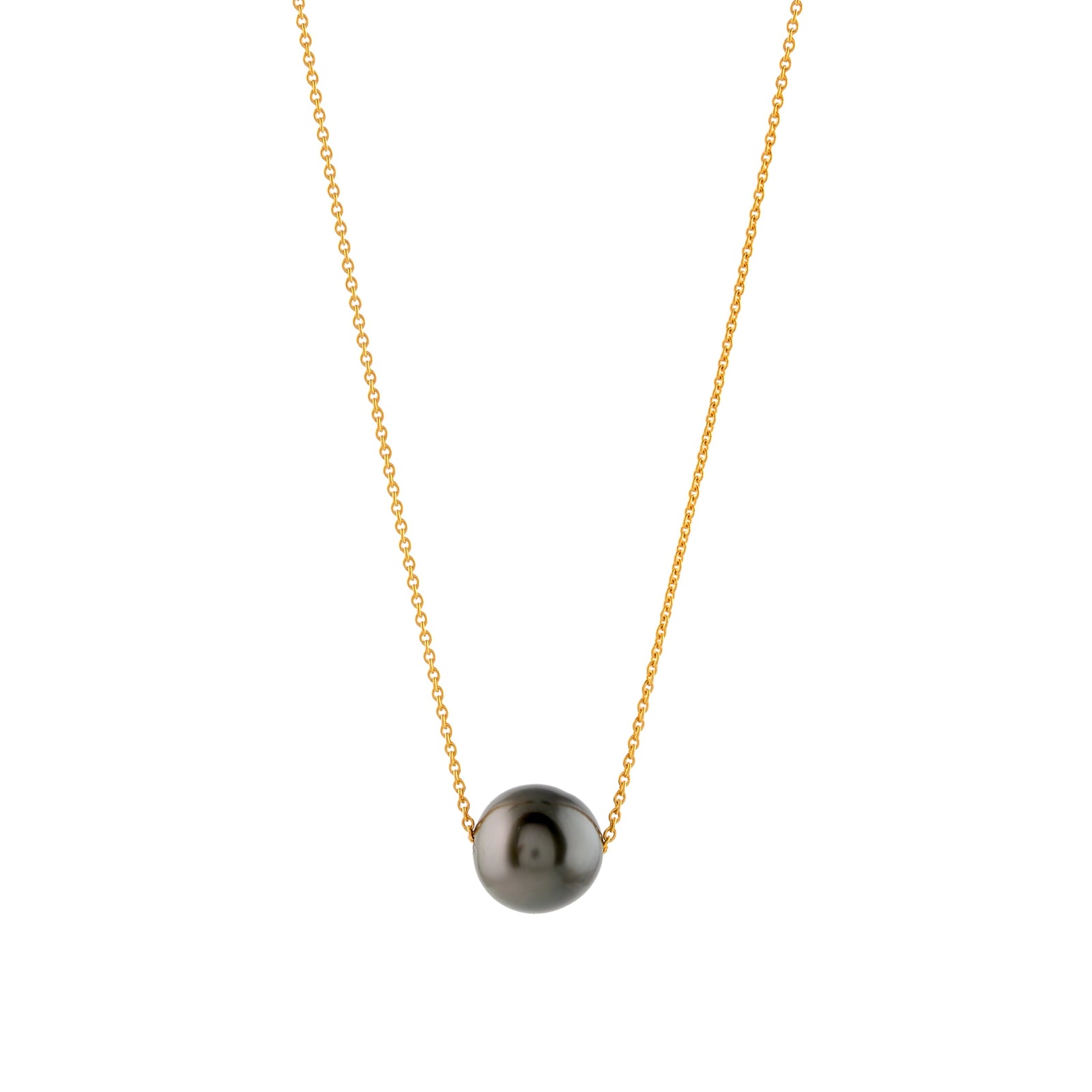 Stunning Elegance Tahitian Pearl and 22k Gold Chain - Krishna Jewellers Pearls and Gems