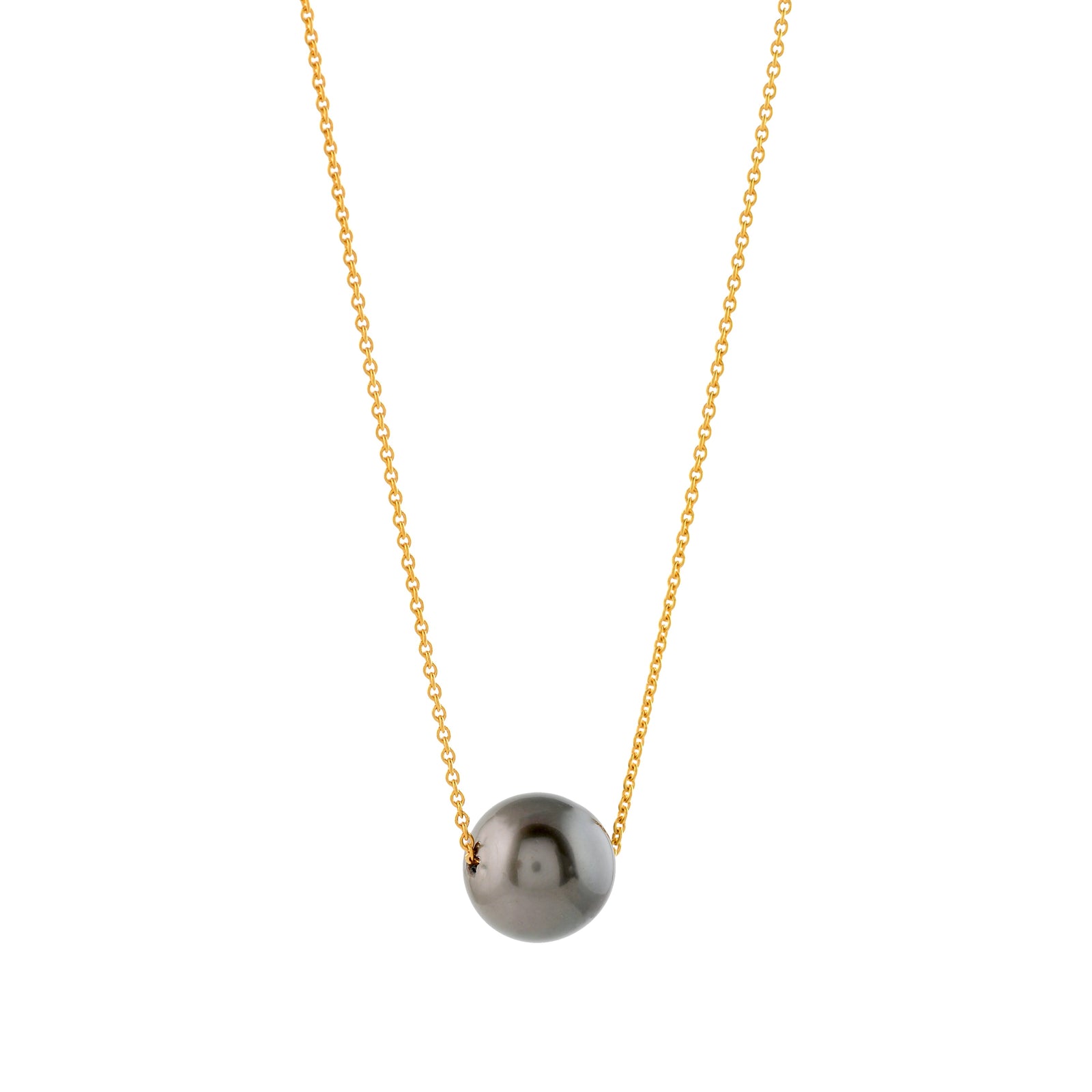 Stunning Elegance Tahitian Pearl and 22k Gold Chain - Krishna Jewellers Pearls and Gems