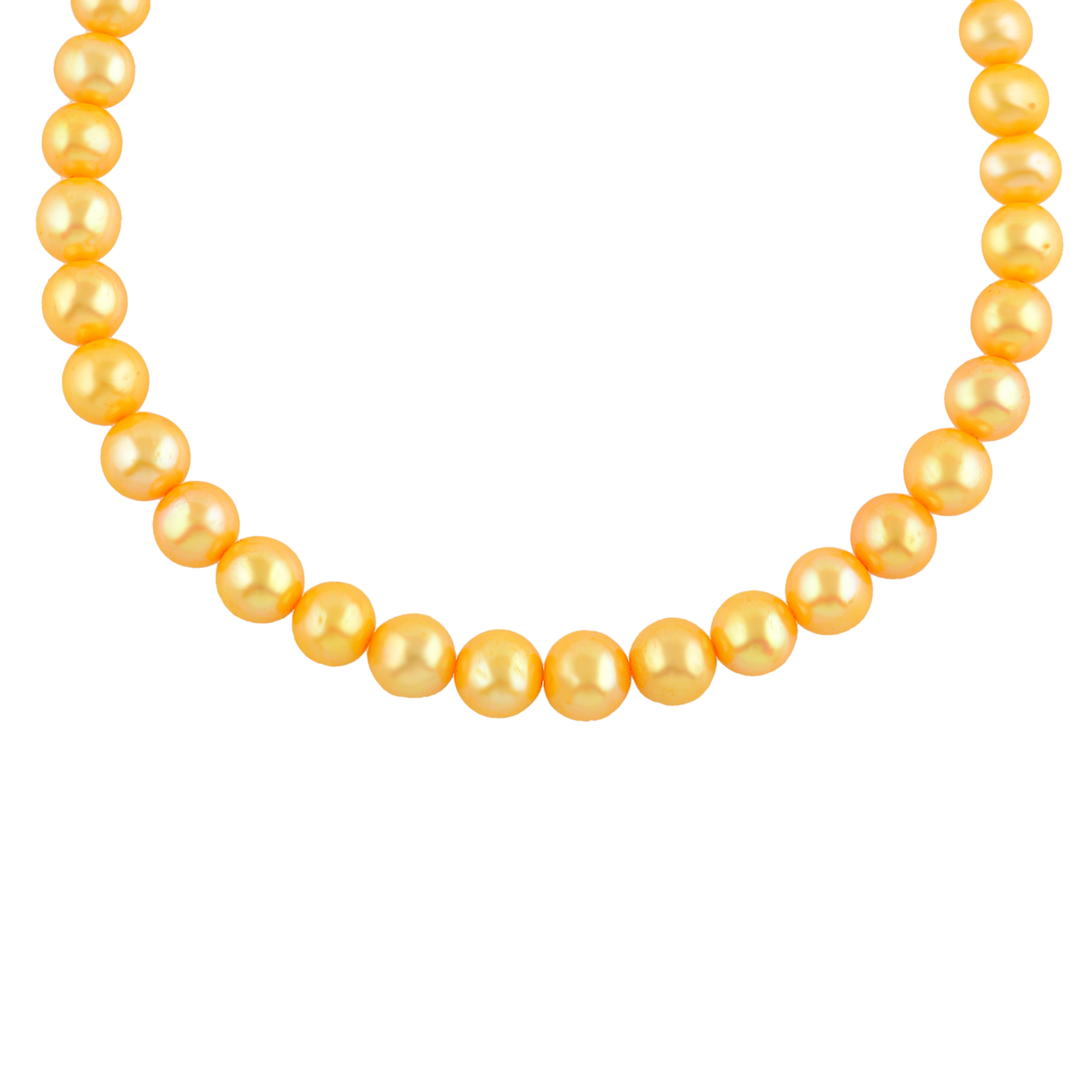 Luminous Yellow Pearls Necklace - Krishna Jewellers Pearls and Gems
