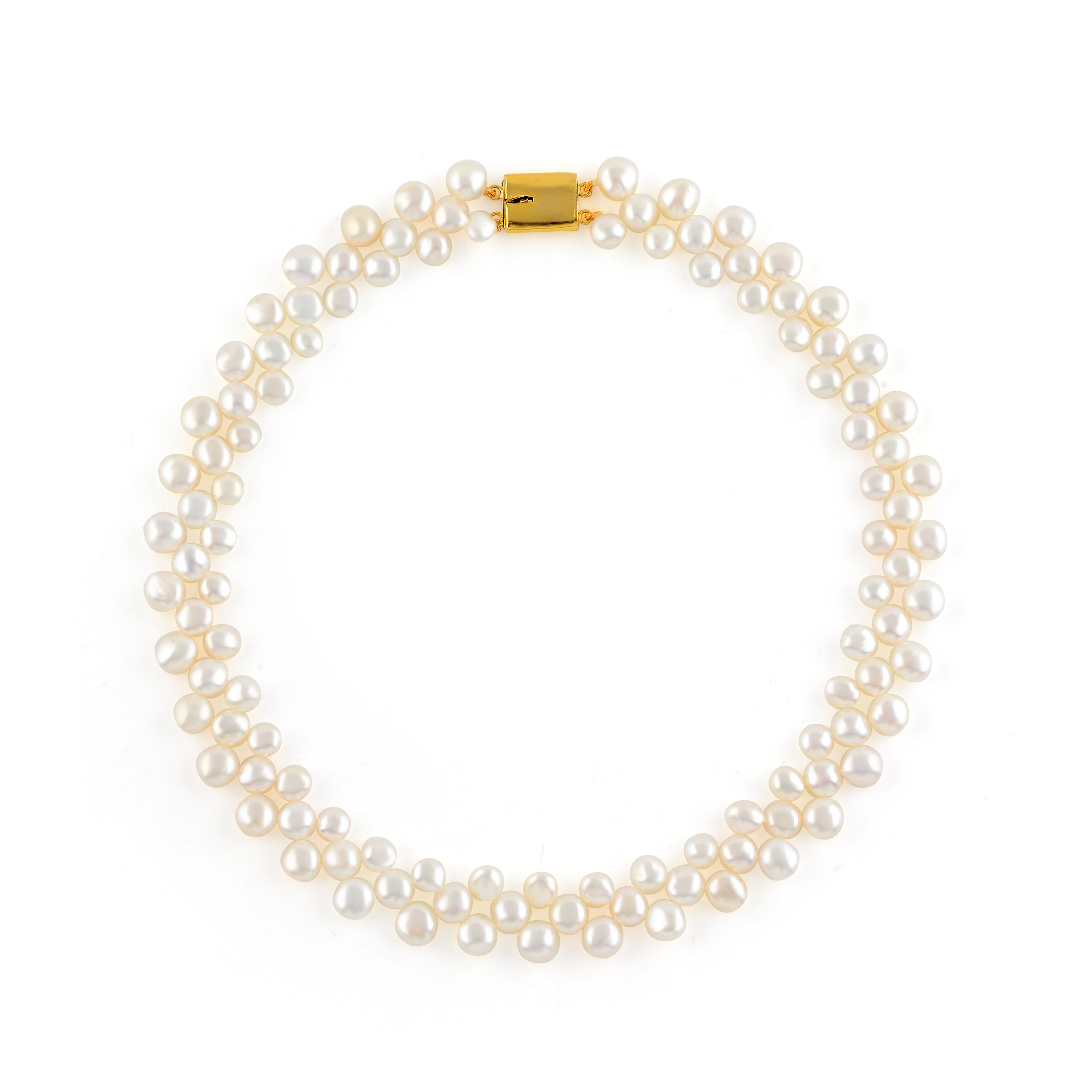 Shining Grace Button Pearl Bracelet - Krishna Jewellers Pearls and Gems