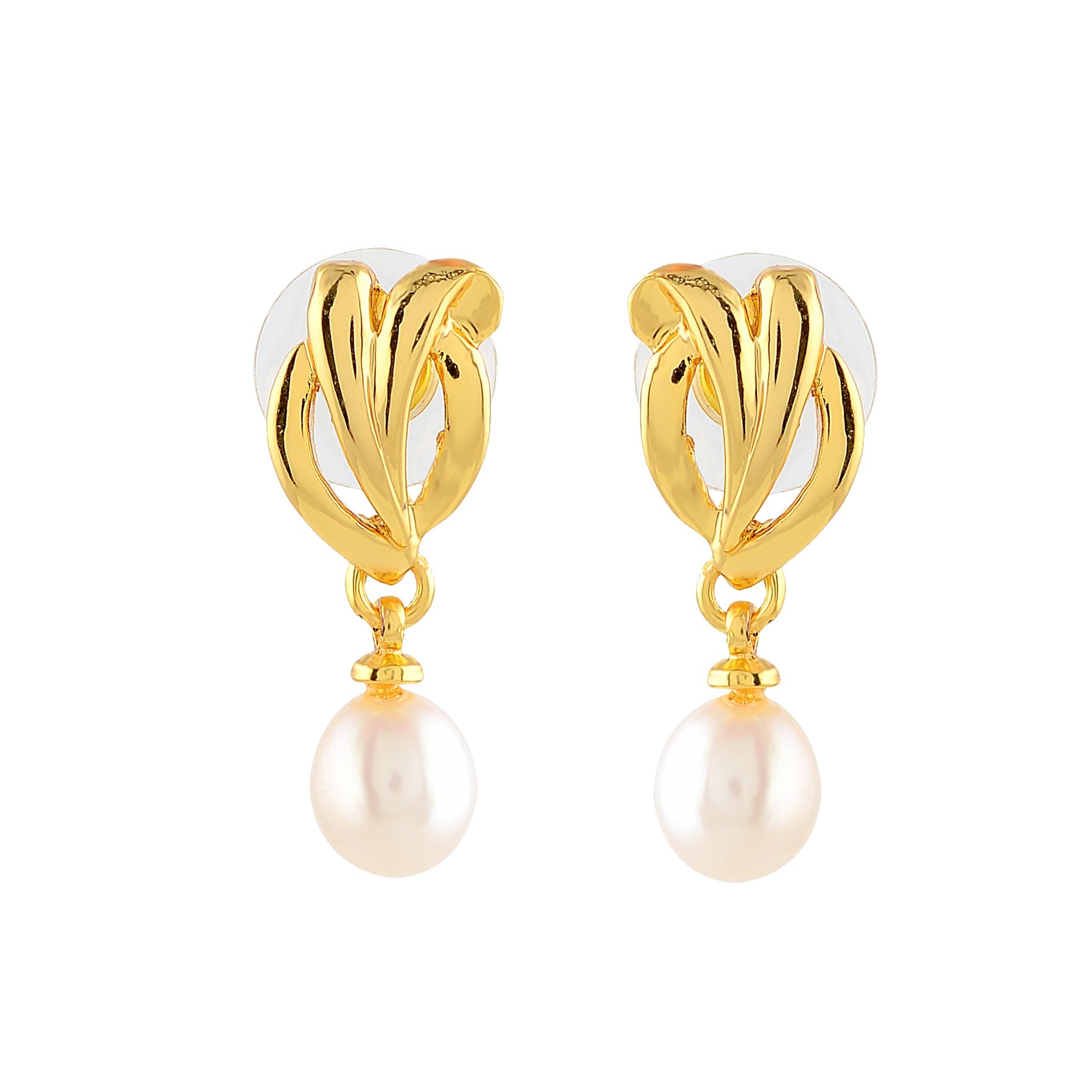 Dainty Knot Pearl Drop Earrings - Krishna Jewellers Pearls and Gems