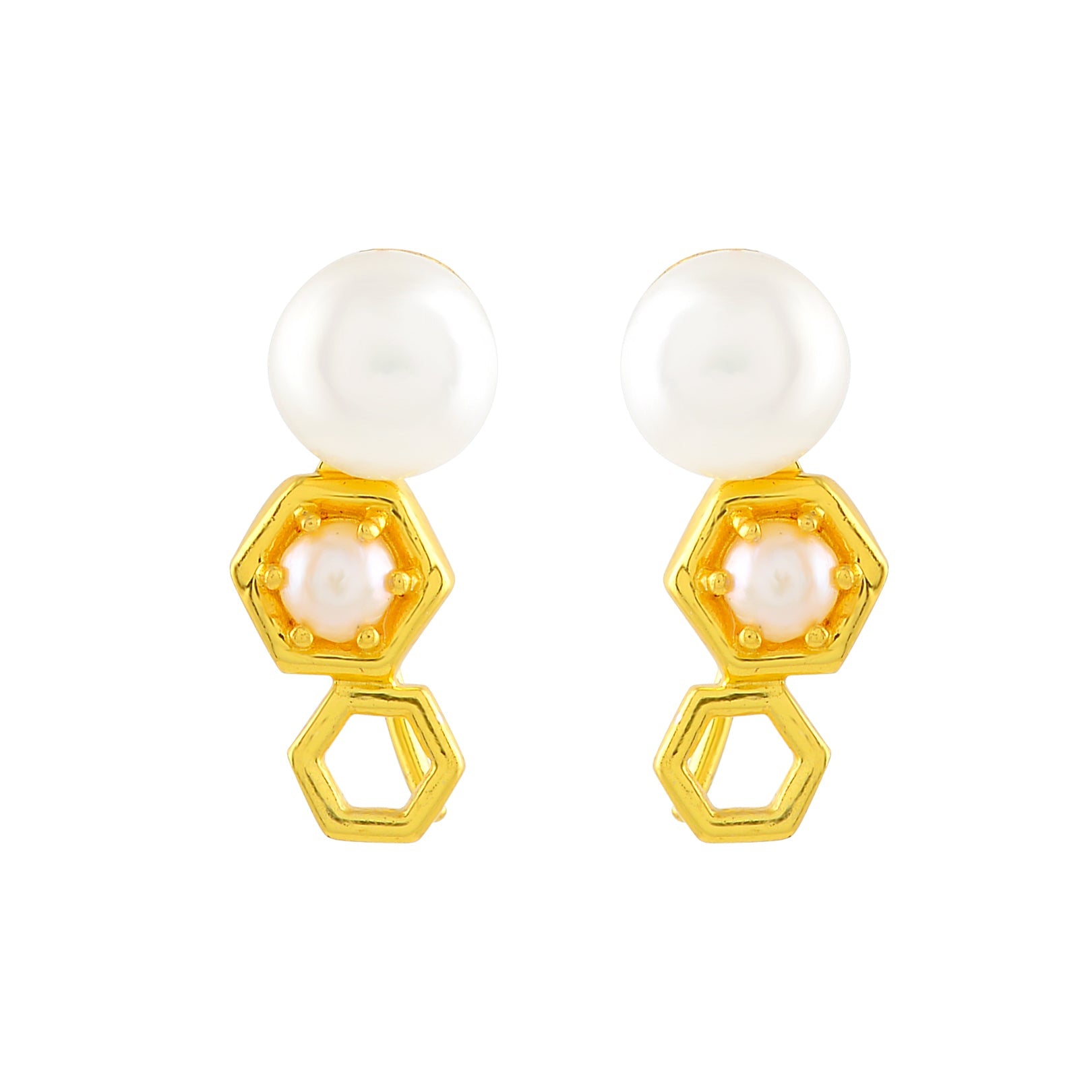 Classic Pearl Stud Earrings - Krishna Jewellers Pearls and Gems