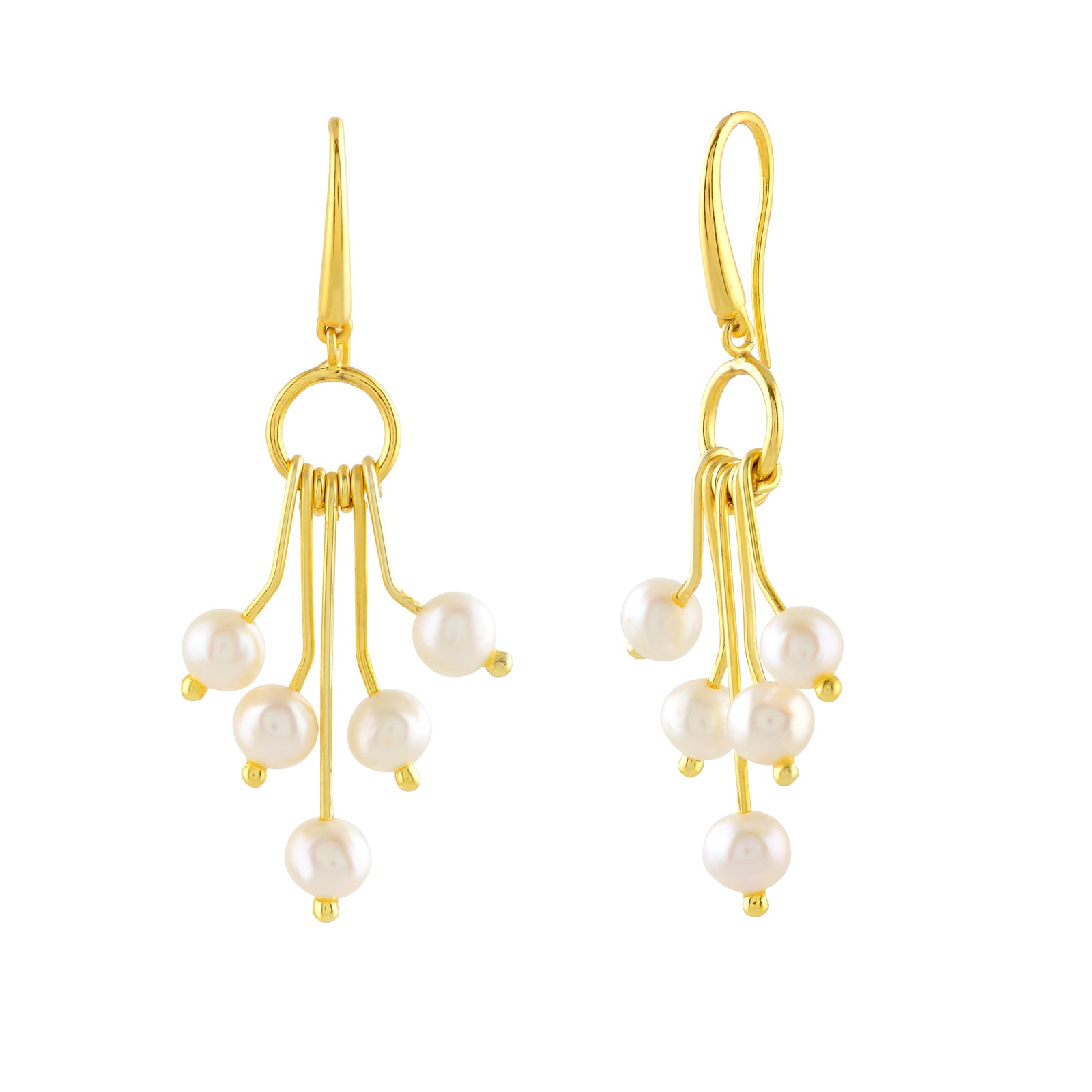 Blossom Pearl hanging Earrings - Krishna Jewellers Pearls and Gems