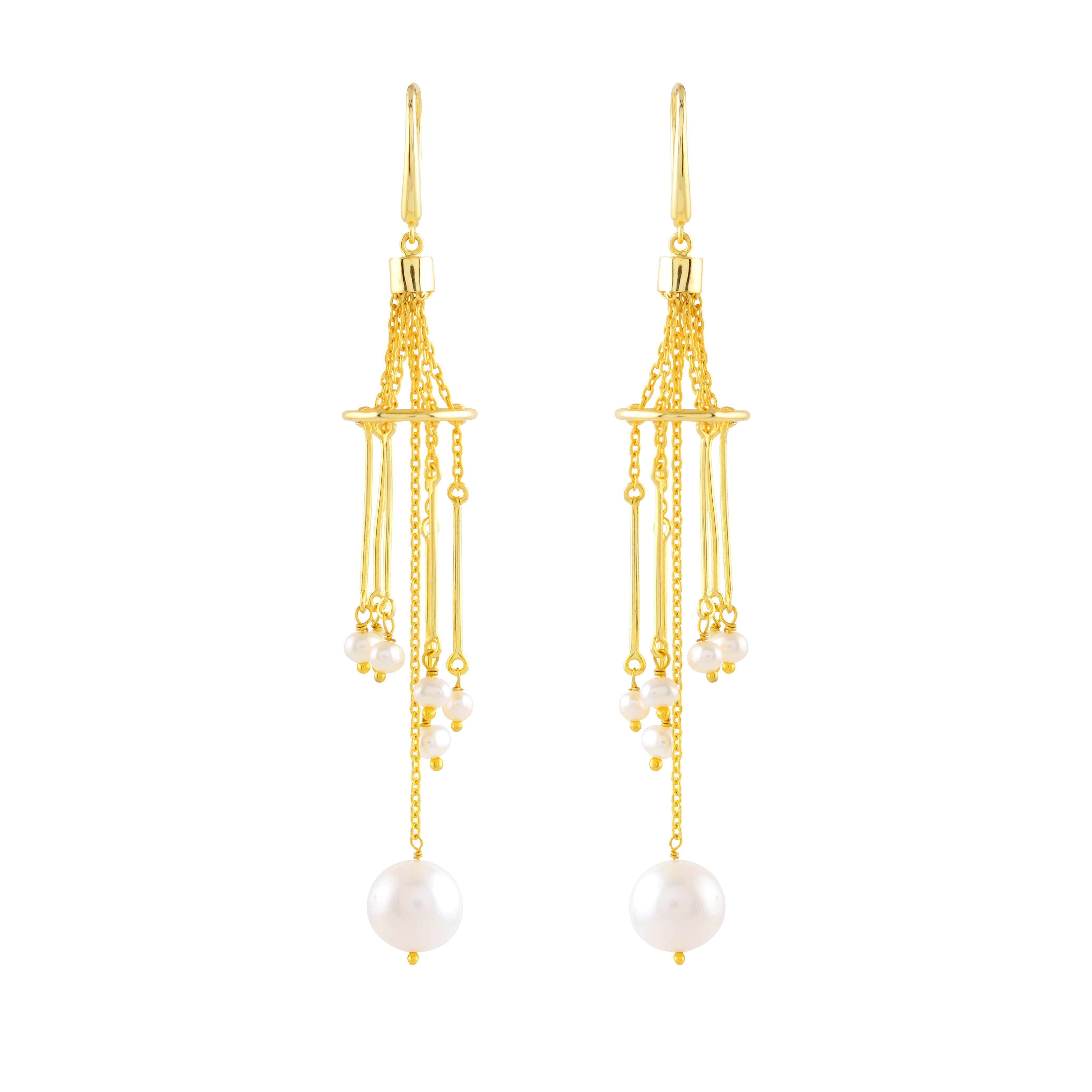 Regal Pearl Jhoomar Earrings - Krishna Jewellers Pearls and Gems