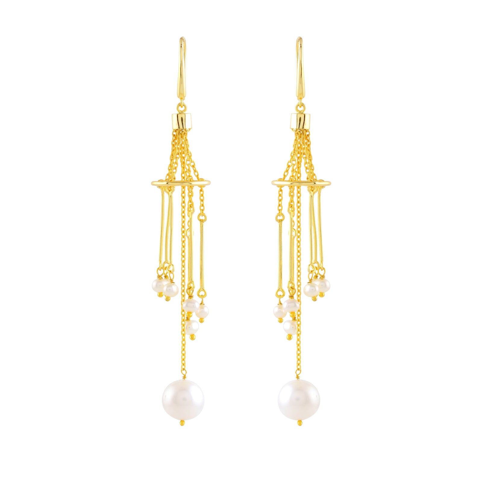 Regal Pearl Jhoomar Earrings - Krishna Jewellers Pearls and Gems