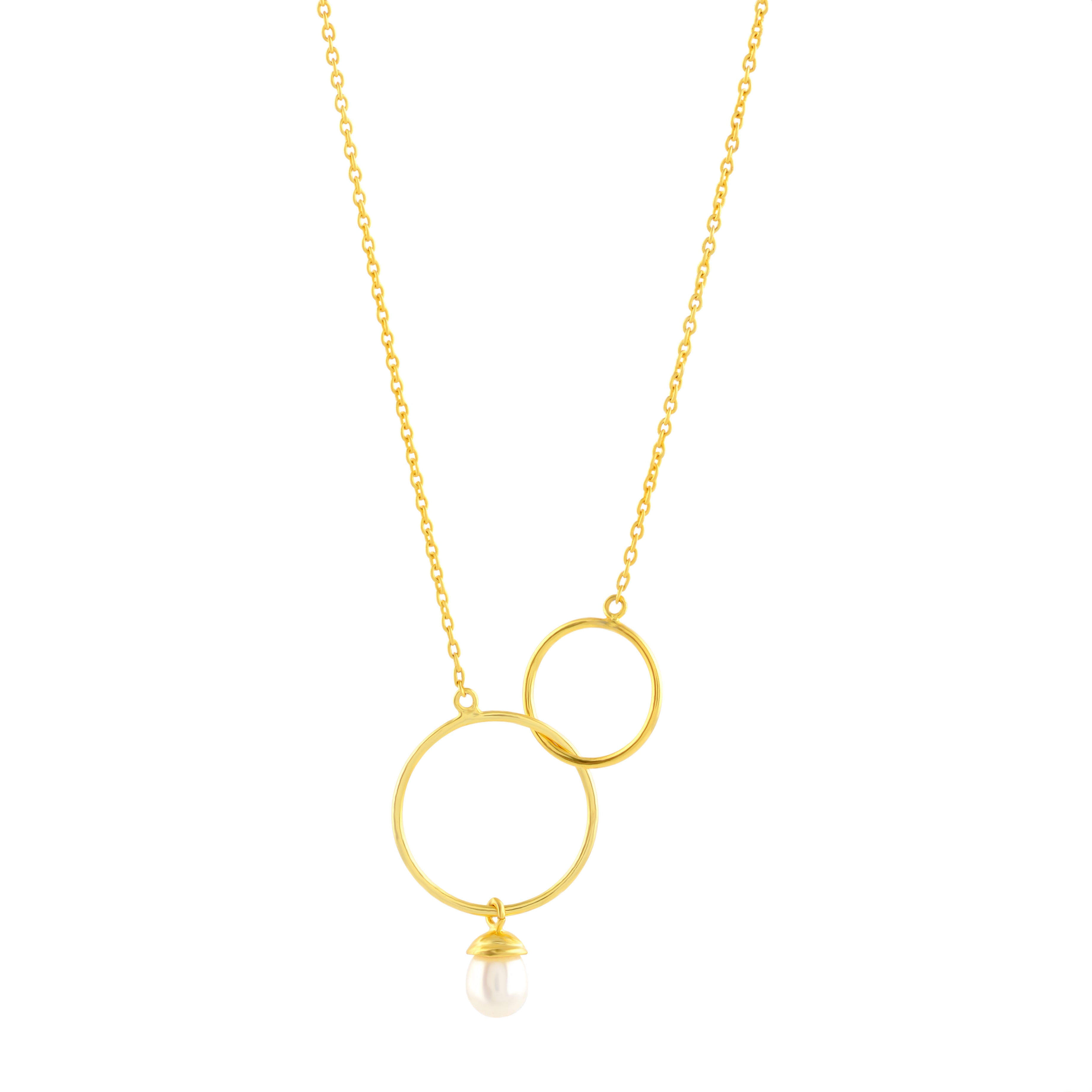 Hanging Pearl Pendant with Silver Chains - Krishna Jewellers Pearls and Gems