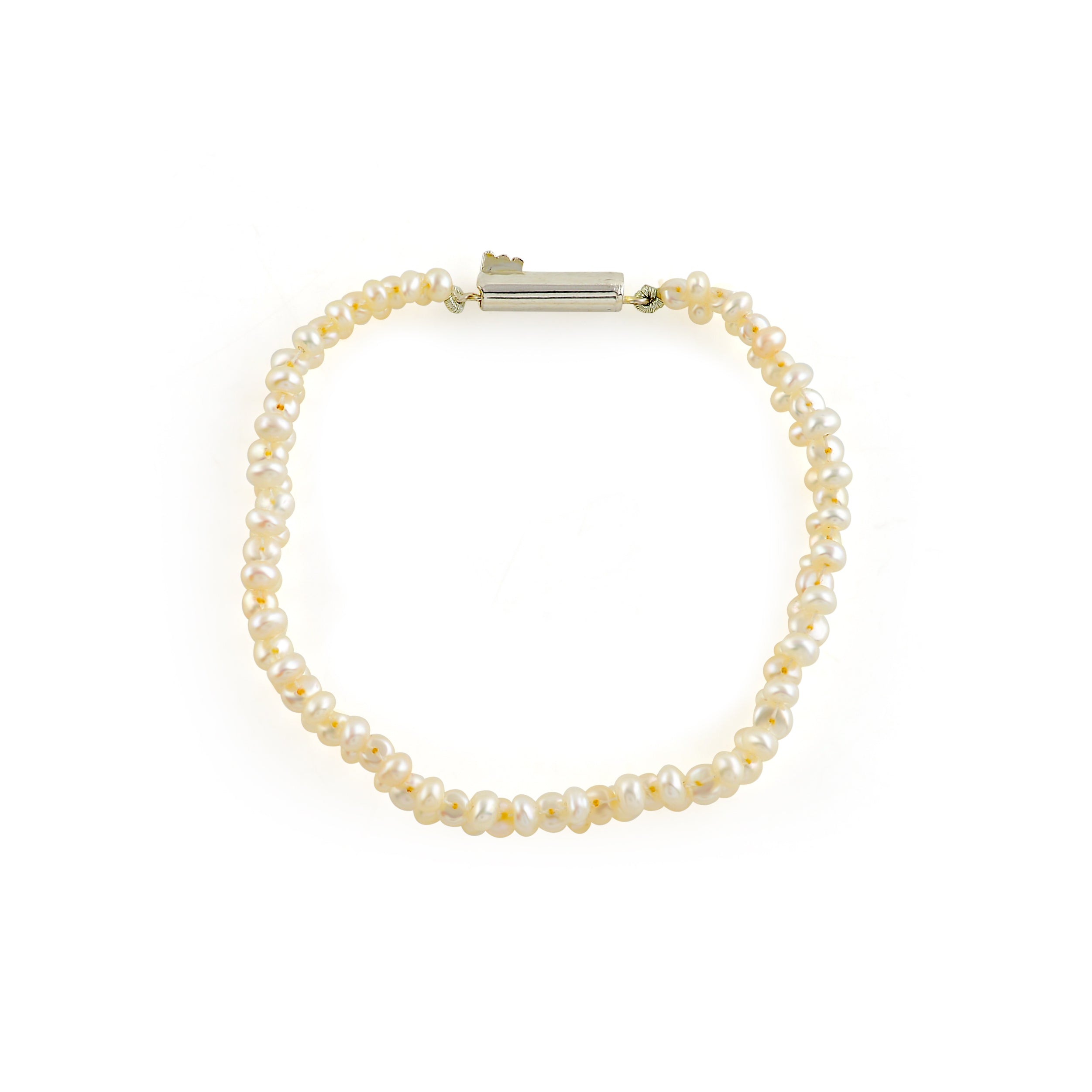 Buy Jali Pattern Button Pearl Bracelet - Lightweight & Comfortable